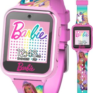 Barbie Kids Smartwatch - Interactive Fun with 10 Watch Faces, Camera, Games, Alarm, Step Tracker & More - Stylish Gift for Girls with Printed Unicorn & Mermaid Straps - Fits Wrists 5.5'' to 8.0"