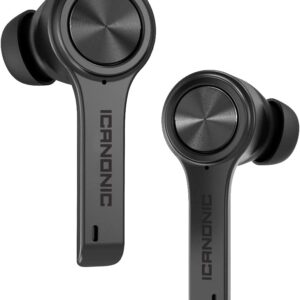 XClear Wireless Earbuds with Immersive Sounds True 5.0 Bluetooth in-Ear Headphones with Charging Case/Quick-Pairing Stereo Calls/Built-in Microphones/IPX5 Sweatproof/Pumping Bass for Sports Black