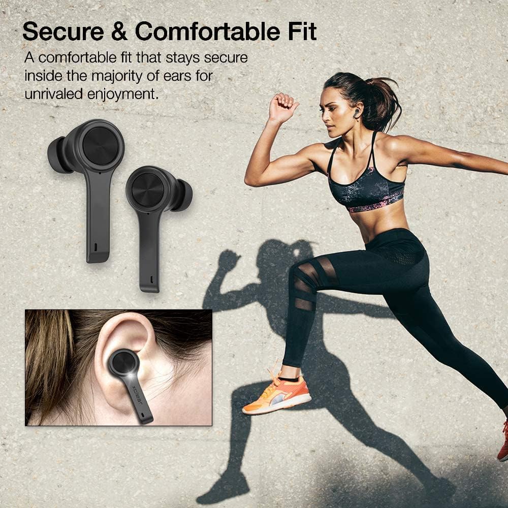 XClear Wireless Earbuds with Immersive Sounds True 5.0 Bluetooth in-Ear Headphones with Charging Case/Quick-Pairing Stereo Calls/Built-in Microphones/IPX5 Sweatproof/Pumping Bass for Sports Black - Image 3