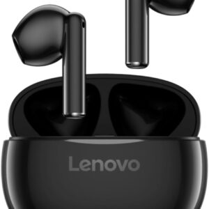 Lenovo E310 True Wireless Earbuds, Bluetooth 5.3 TWS Headphones with 13mm Drivers, AI Noise Reduction Mic, Up to 20H Battery with Case, USB-C Charging, IPX4 Water Resistant, Touch Control, Black