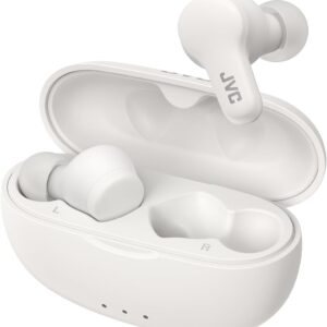 JVC Gumy True Wireless Earbuds, Bluetooth 5.3, Charging Case, 24-Hour Playback, IPX4 Water Resistant, Comfortable Secure Fit with XS/S/M/L Earpieces, Built-in Mic for Calls, iPhone/Android/PC - HAA7T2