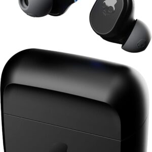 Skullcandy Mod Wireless Earbuds, Bluetooth Headphones, Up to 32 Hours Battery, Noise Isolating Fit, Sweat and Water Resistant, Microphone for iPhone Android - True Black