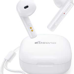 True Wireless Earbuds Bluetooth Headphones: Ultra-Lightweight Bluetooth Earbuds for All-Day Comfort, Waterproof TWS Ear Buds with Mic, 25H Playtime, Earphones for iOS/Android, Work, Commute, Study