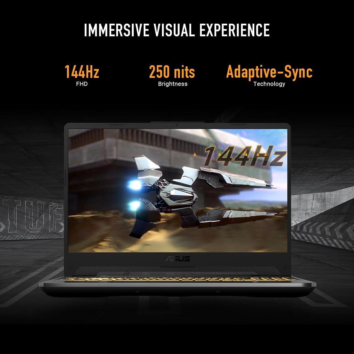 ASUS TUF Gaming A15 Gaming Laptop, 15.6” FHD 16:9 144Hz Display, AMD Ryzen™ 5 7535HS Processor, NVIDIA® GeForce RTX™ 3050, 16GB DDR5, 512GB PCIe® Gen 4.0 SSD, Wi-Fi 6, Windows 11 Home, FA506NC-DS53 - Image 3