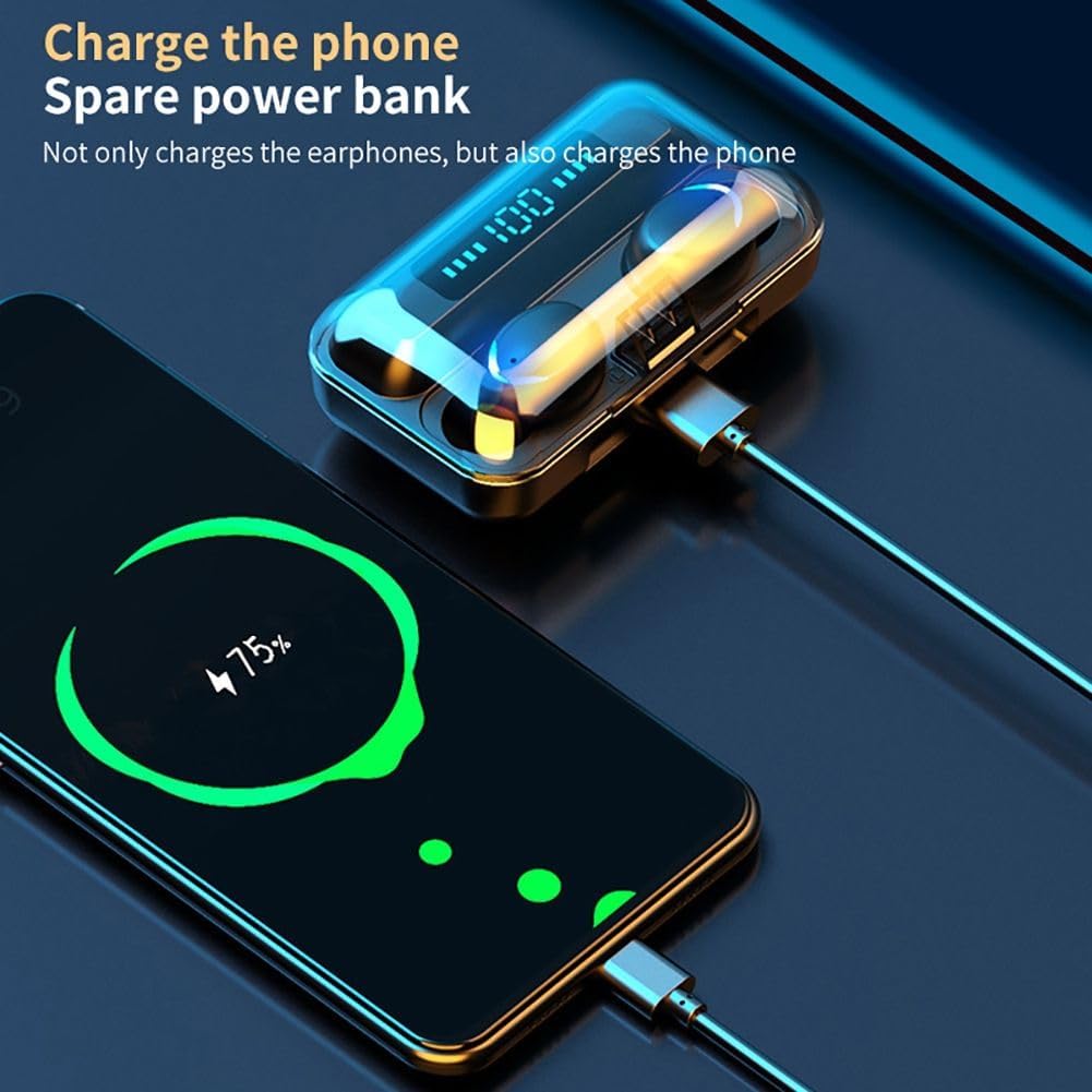 2023 Newest Wireless Earbuds, F9-5, Bluetooth Earphones with Charging Case, IPX7 Waterproof Stereo Headphones in-Ear Built-in Mic Headset for Sport - Image 4