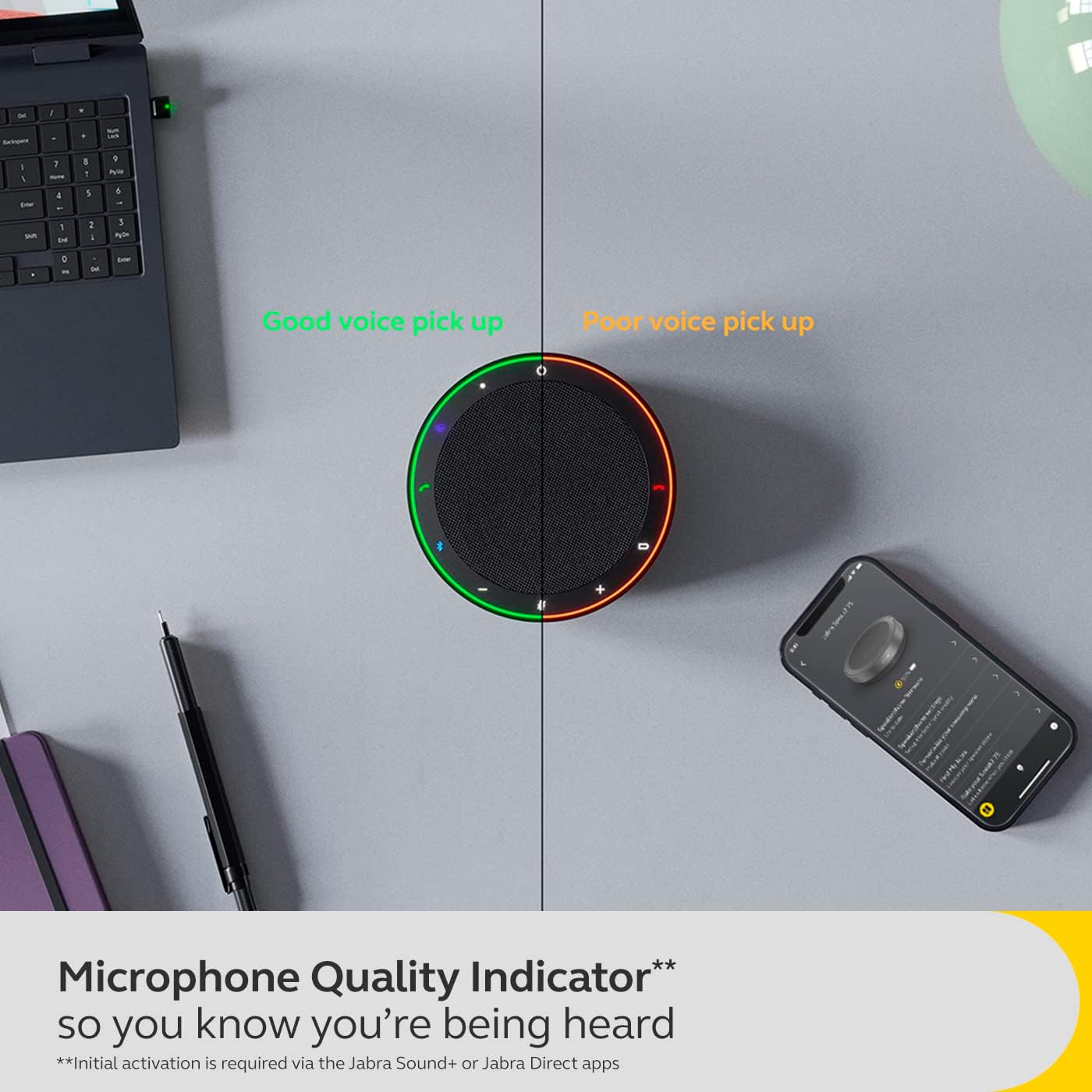Jabra Speak2 75 SE (Second Edition) Wireless Bluetooth Speakerphone - 4 Noise-Cancelling Mics, 65mm Speakers - New Linking Feature - USB-A Dongle - Works with Zoom and Google Meet - Dark Grey - Image 4
