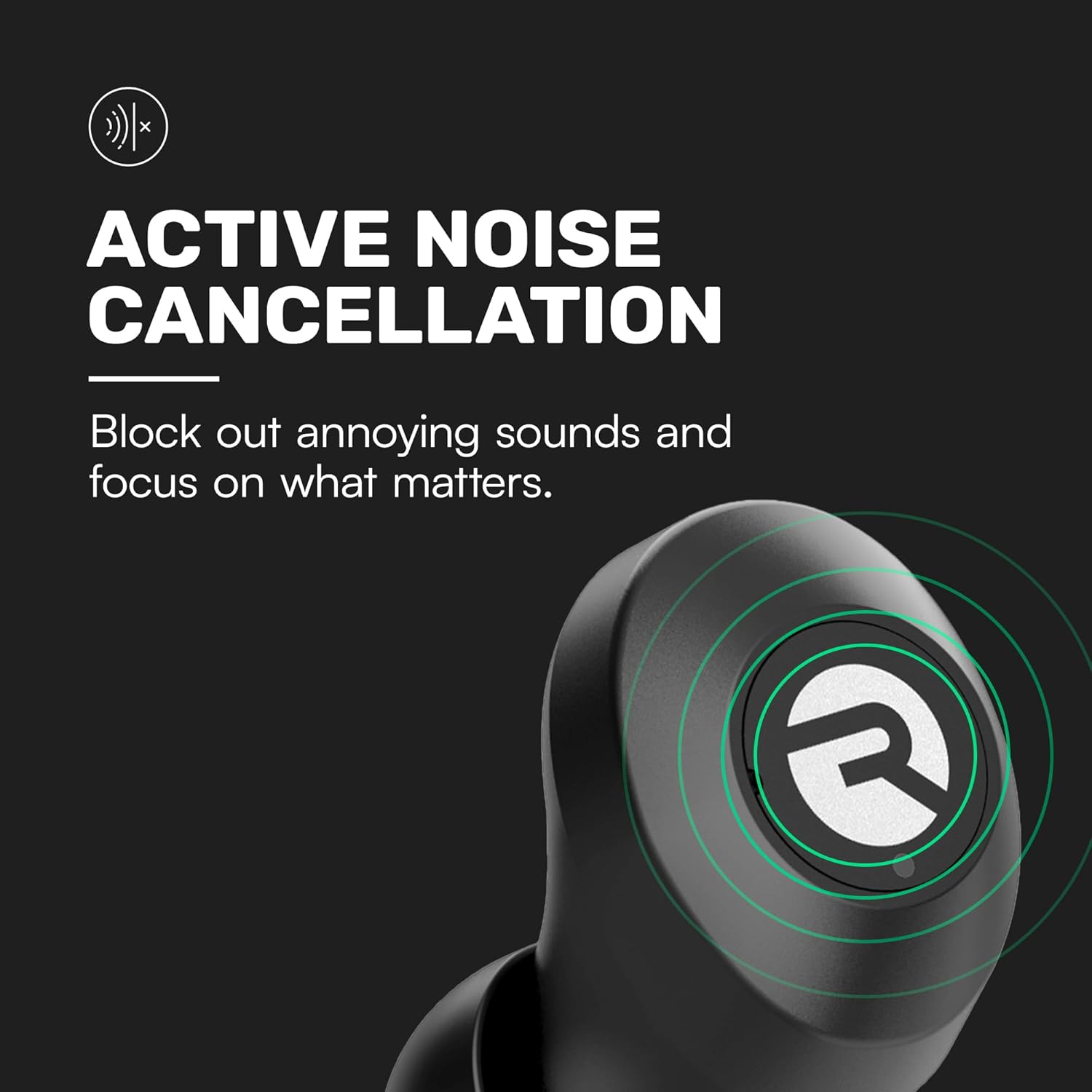 Raycon Everyday Classic Bluetooth Wireless Earbuds + Microphone with Active Noise Canceling, Sweat & Water-Resistant Earphones, Ear Buds Wireless Bluetooth Up to 32 Hours Playtime (Black) - Image 4