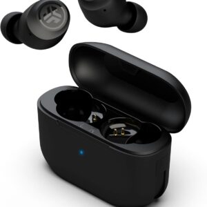 JLab Go Air Pop+ True Wireless Earbuds, in Ear Headphones, Bluetooth Earphones, 35H Playtime Ear Buds, Bluetooth Earbuds with Microphone, USB-C Charging Case, Dual Connect, EQ3 Sound, Black