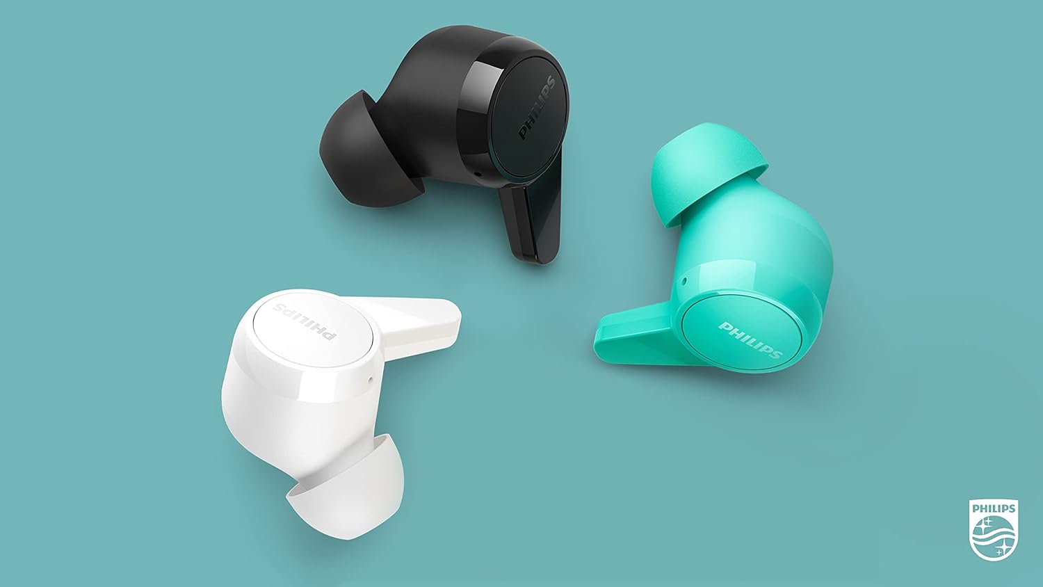 Philips T1207 True Wireless Headphones with Up to 18 Hours Playtime and IPX4 Water Resistance, Teal - Image 7