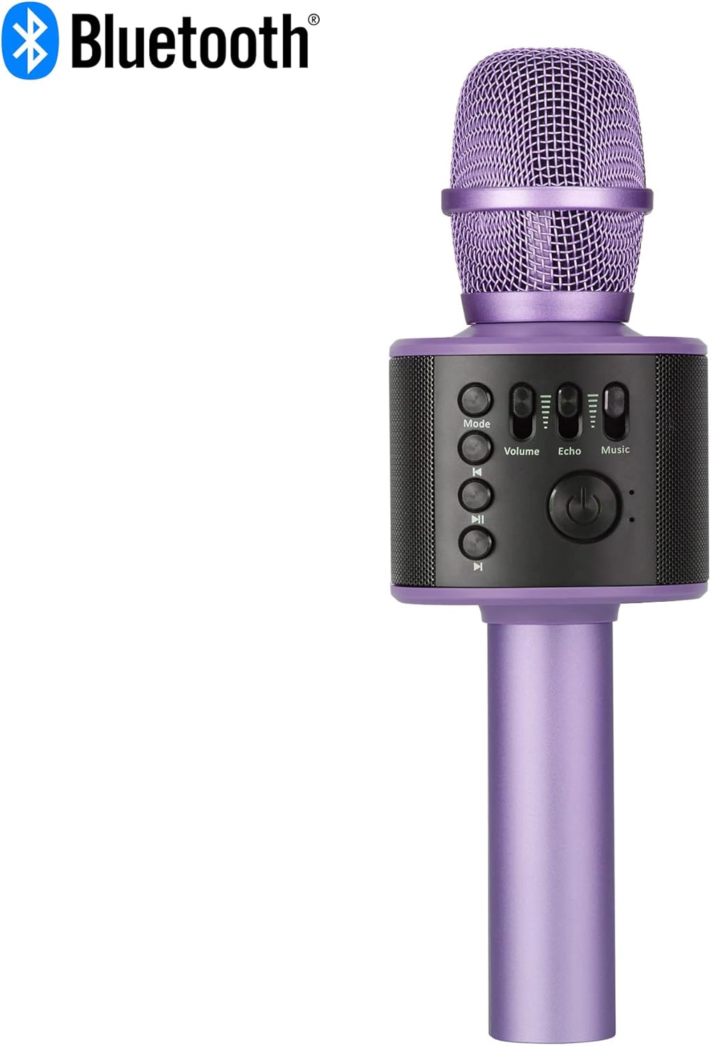 Wireless Bluetooth Karaoke Microphone with Built-in Speakers + HD Recording, Portable Handheld Mic | Lilac - Image 3