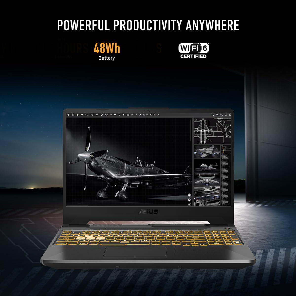 ASUS TUF Gaming A15 Gaming Laptop, 15.6” FHD 16:9 144Hz Display, AMD Ryzen™ 5 7535HS Processor, NVIDIA® GeForce RTX™ 3050, 16GB DDR5, 512GB PCIe® Gen 4.0 SSD, Wi-Fi 6, Windows 11 Home, FA506NC-DS53 - Image 5