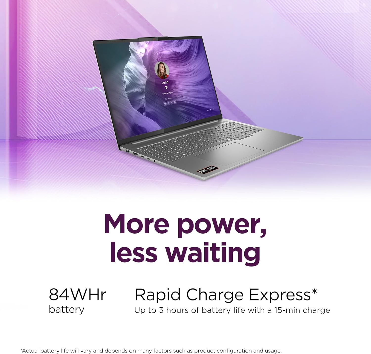 Lenovo IdeaPad Pro 5-2025 - 16" OLED 2880 x 1800 120Hz Display - 16GB Memory - 1 TB Storage - Ryzen AI 7 350 - NVIDIA GeForce RTX5050 - Windows 11 Home - Luna Grey - Image 9