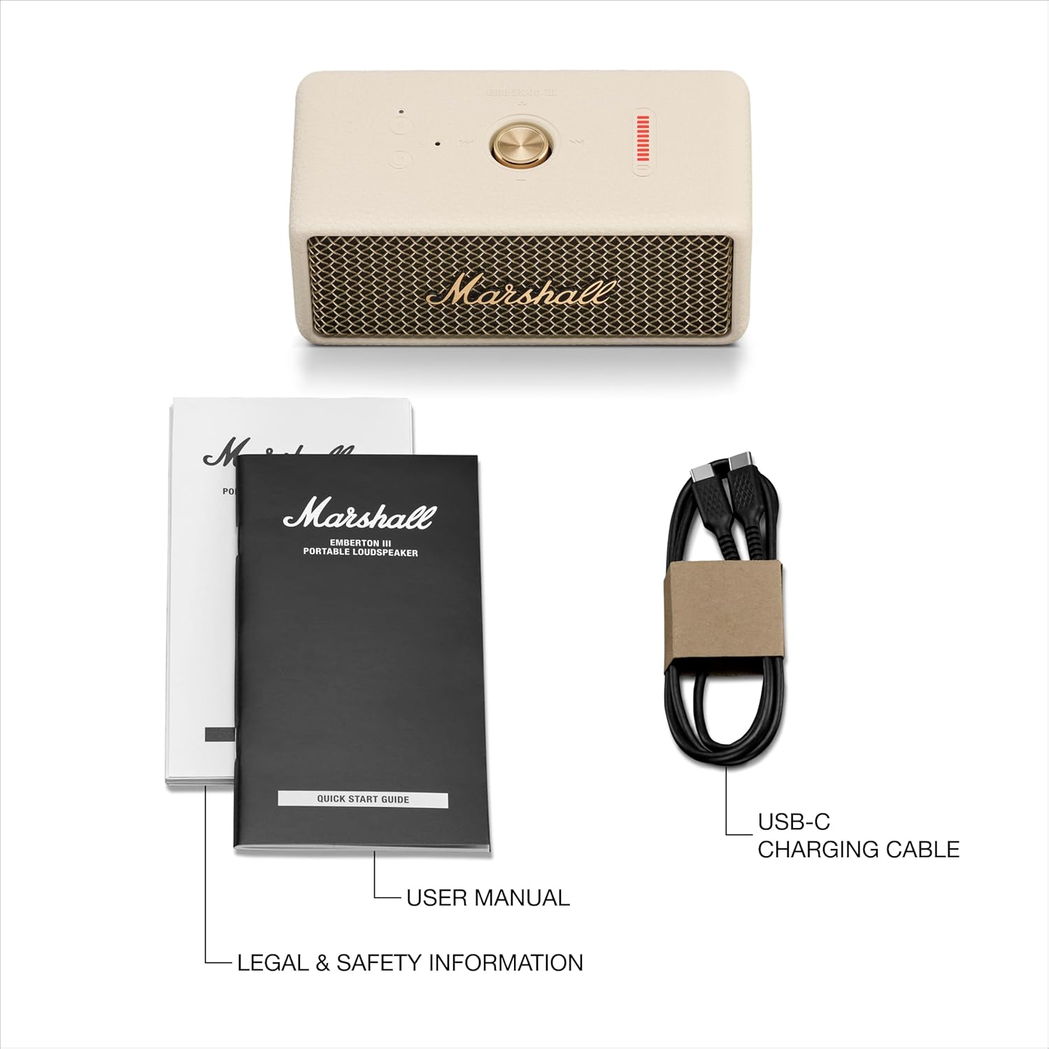 Marshall Emberton III Portable Bluetooth Speaker - Rugged Waterproof/Dust-Proof Design | Loud Stereo Sound, Deep Bass | Compact and Wireless for Travel and Outdoors - Cream - Image 9