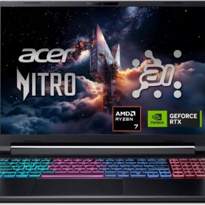 acer Nitro V 16S AI Gaming Laptop | AMD Ryzen 7 260 Processor | NVIDIA GeForce RTX 5060 Laptop GPU (572 AI Tops) | 16" WUXGA IPS 180Hz Display | 32GB DDR5 | 1TB Gen 4 SSD | Wi-Fi 6 | ANV16S-41-R2AJ