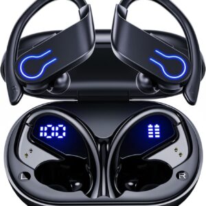 CoolJumper Wireless Bluetooth Earbuds 120H Playtime Bluetooth 5.3 Ear Buds for Sports, Hi-fi Stereo Earphones with LED Display Charging Case, Headphones for Running/Workout Audifonos inalambricos
