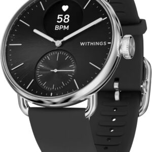 WITHINGS ScanWatch 2 - Hybrid Smart Watch, Heart Rate Monitoring, Fitness Tracker, Cycle Tracker, Sleep Monitoring, GPS Tracker, 30-Day Battery Life, Android & Apple Compatible, HSA/FSA