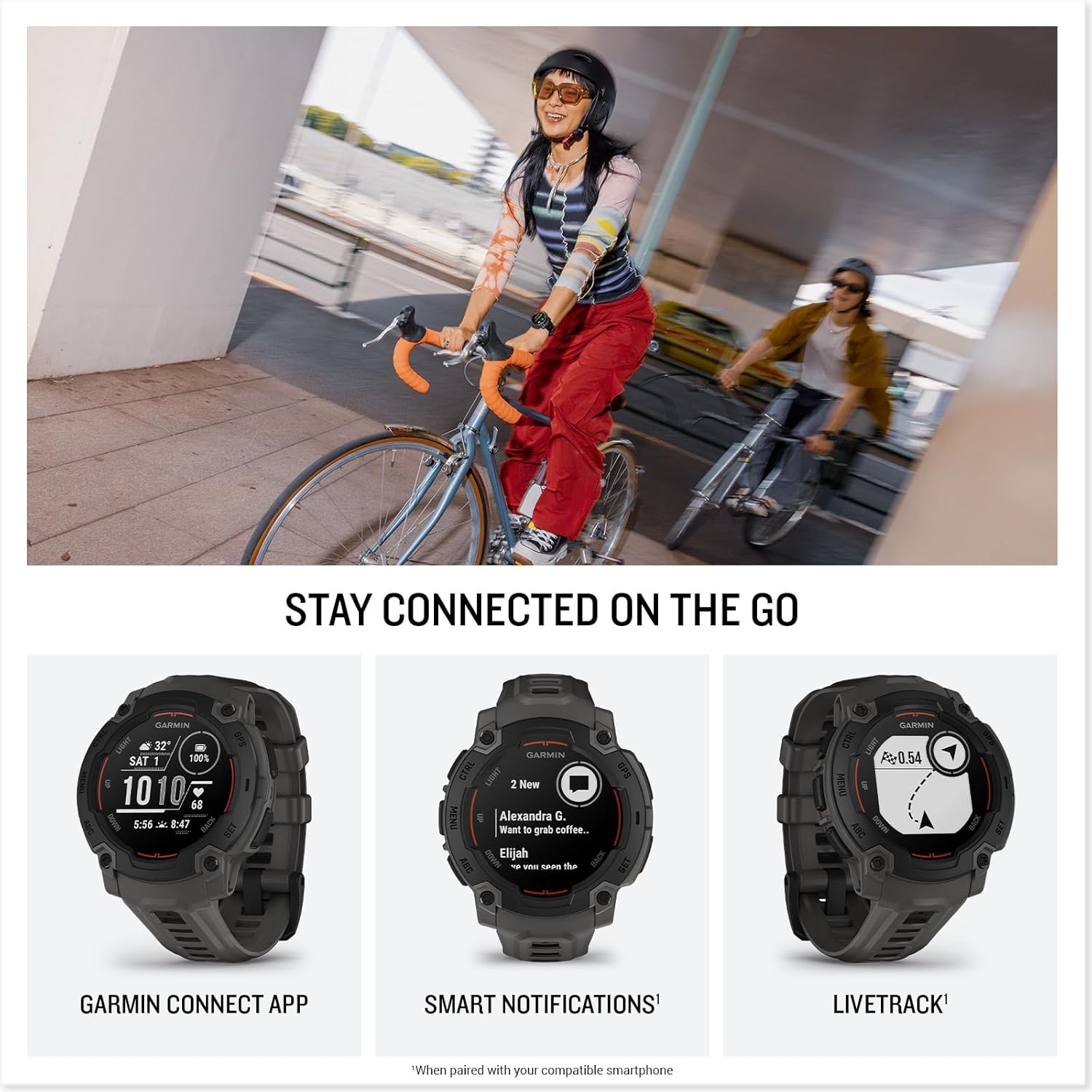 Garmin Instinct® E 45mm, Rugged Outdoor GPS Smartwatch, 24/7 Health Monitoring, Wrist-Based Heart Rate, Up to 16 Days of Battery Life, Charcoal - Image 5