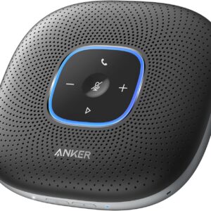 Anker PowerConf Speakerphone, Zoom Certified Conference Speaker with 6 Mics, 360° Enhanced Voice Pickup, 24H Call Time, Bluetooth 5.3, USB C, Compatible with Leading Platforms for Personal Workspaces