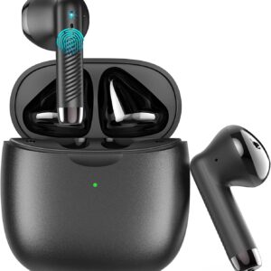 Wireless Earbuds, Bluetooth 5.4 Earbuds Stereo Bass, Bluetooth Headphones in Ear Noise Cancelling Mic, Earphones IP7 Waterproof Sports, 32H Playtime USB C Mini Charging Case Ear Buds for Android iOS