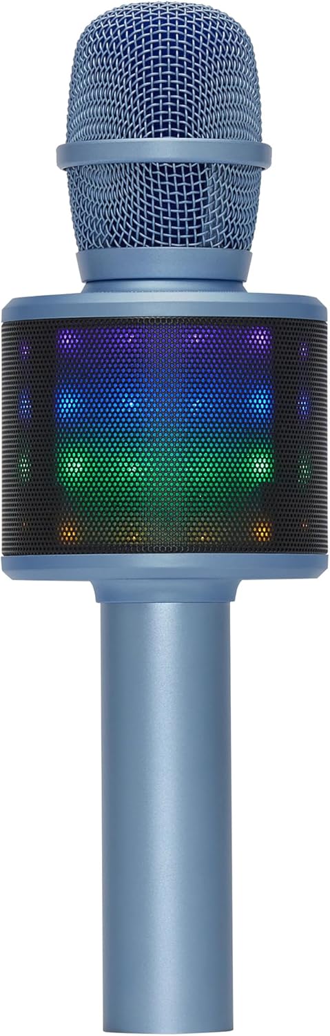 Wireless Bluetooth Karaoke Microphone with Built-in Speakers + HD Recording, Portable Handheld Mic | Blue - Image 4