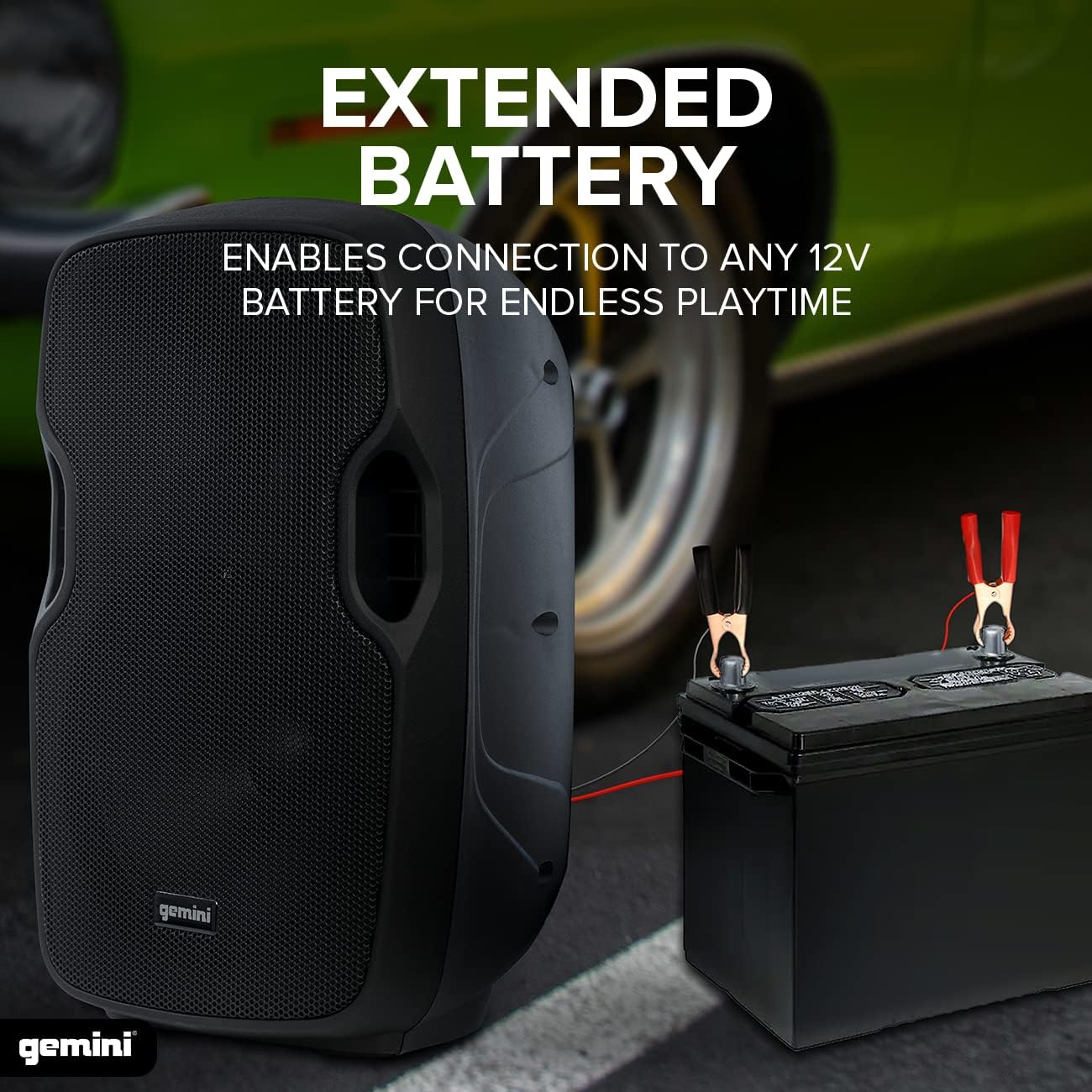 Gemini 10” Wireless Battery-Powered Bluetooth Speaker with Trolley Handle, Mic/Guitar Inputs & Echo – Mobile Sound System for Gigs, Classes & Street Performers (AS-10TOGO) - Image 6