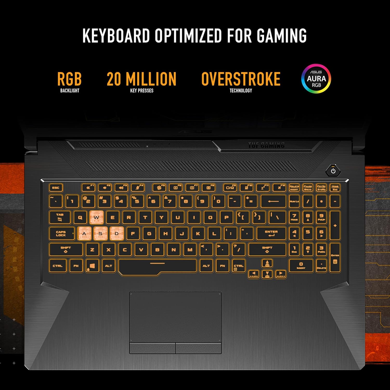 ASUS TUF Gaming A17 (2023) Gaming Laptop, 17.3” FHD 144Hz IPS-Level Display, NVIDIA® GeForce RTX™ 2050, AMD® Ryzen™ 5 7535HS, 86GB DDR5, 512GB PCIe Gen4 SSD, Wi-Fi 6, Windows 11, FA706NF-RS51 - Image 6