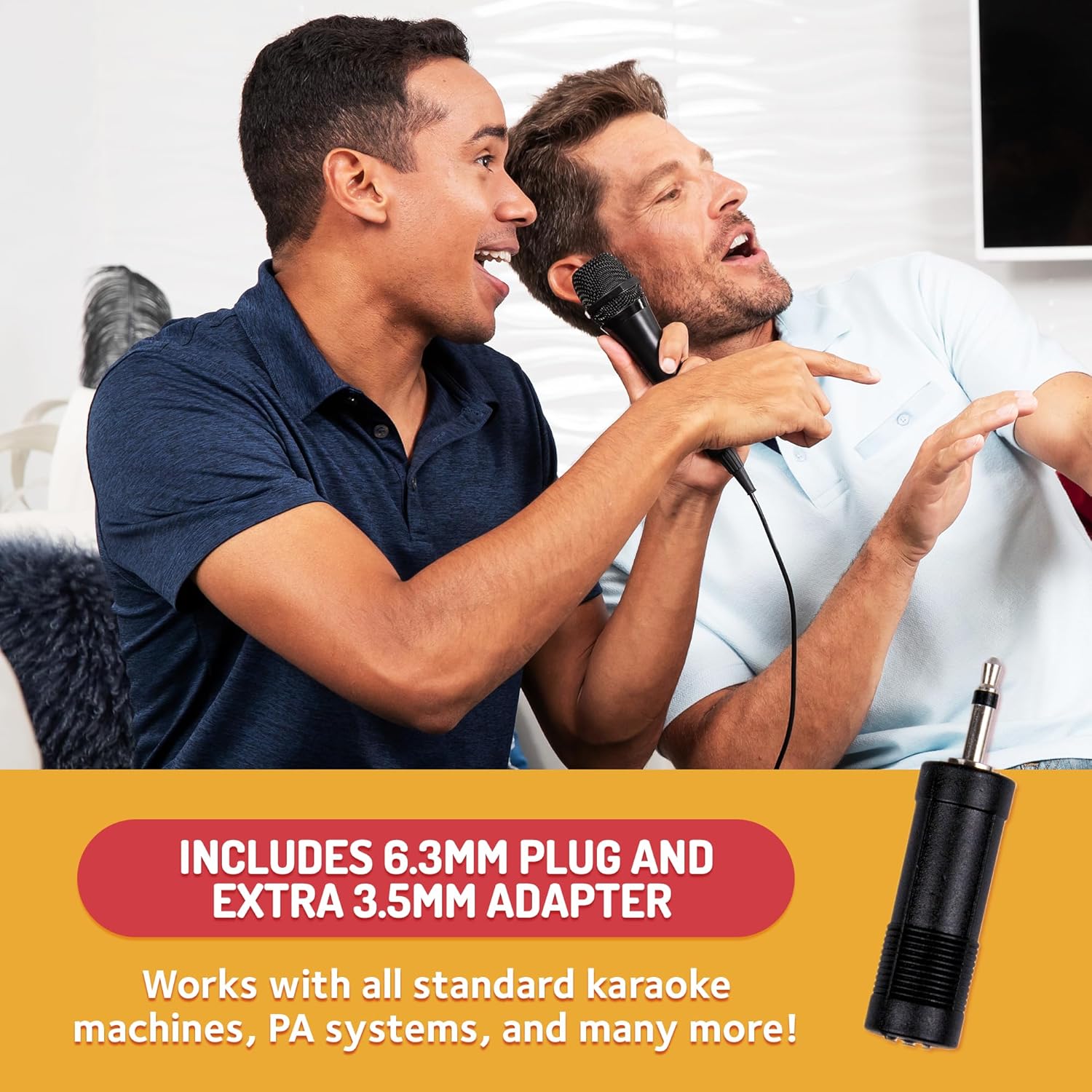 Singing Machine Wired Microphone for Karaoke, (Black) - Unidirectional Dynamic Vocal Microphone - Plug-in Microphone for Karaoke Machine, AMP, & Speaker - Mic for Singing, Public Speaking, & Parties - Image 5