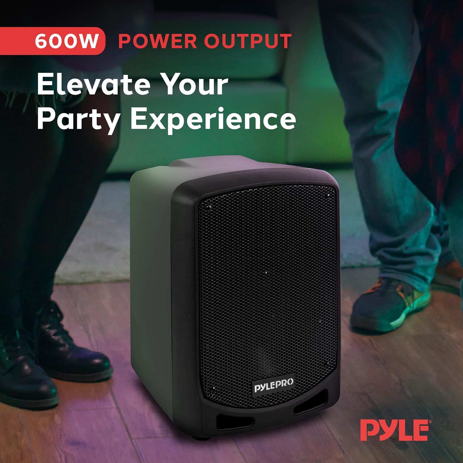 Pyle Bluetooth Karaoke PA Speaker - Indoor / Outdoor Portable Sound System with Wireless Mic, Audio Recording, Rechargeable Battery, USB / SD Reader, Stand Mount - for Party, Control - PSBT65A Black - Image 2