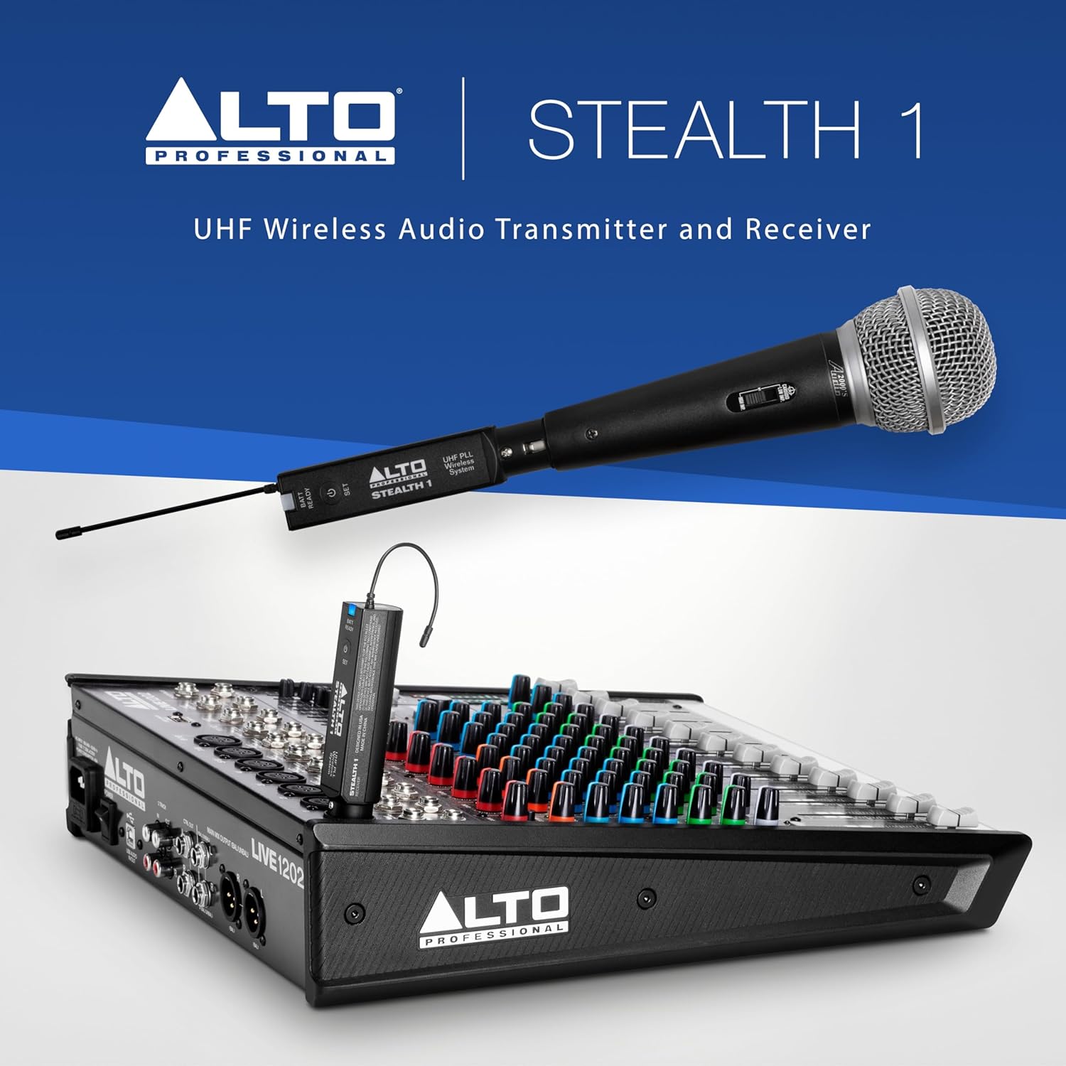 ALTO Stealth 1 Mono UHF XLR Wireless Audio System, Transmitter and Receiver for Powered Speakers, Mixers and Dynamic Microphones - Image 7