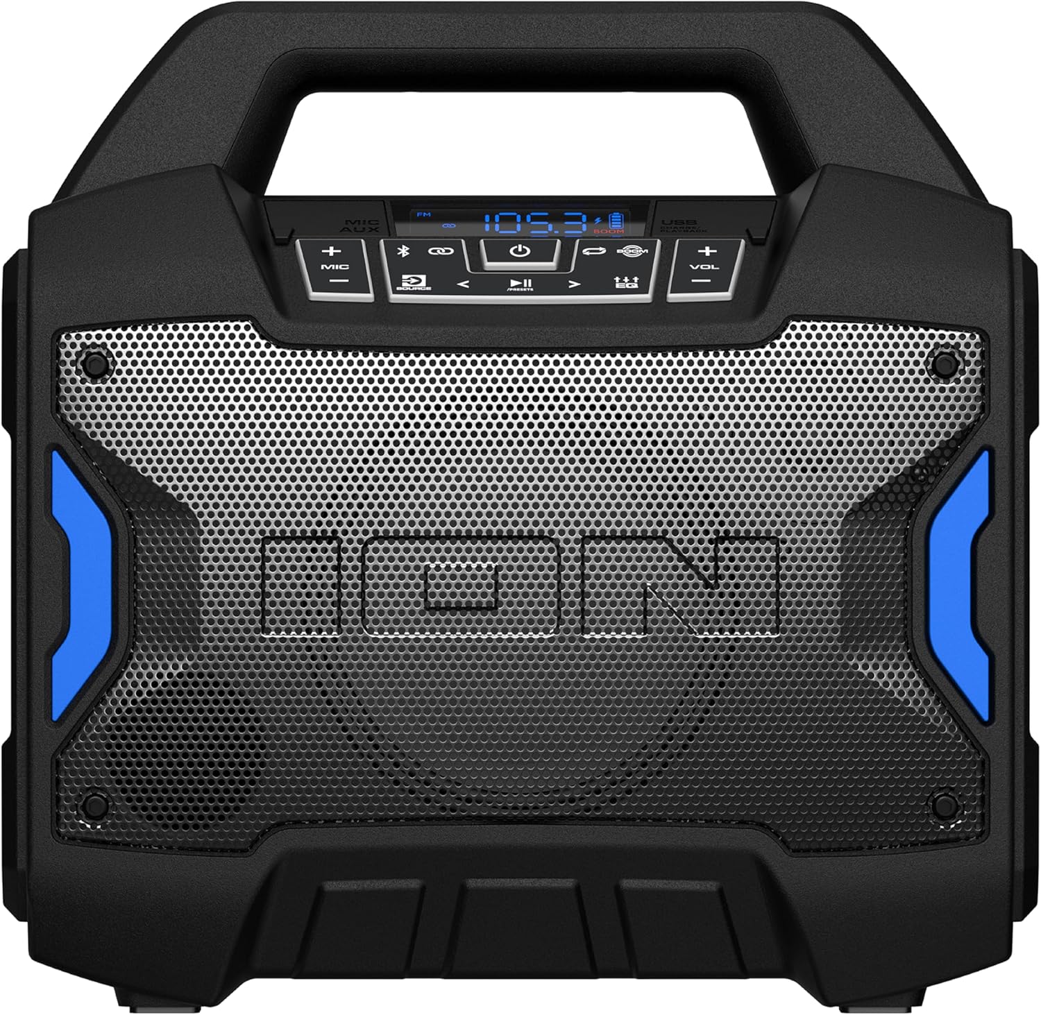ION Tailgater Boom - Outdoor Portable Bluetooth Speaker with Mic in, FM Radio, USB Port, Battery, IPX5 Water-Resistant, Wireless Stereo-Link, App, 60W - Image 7