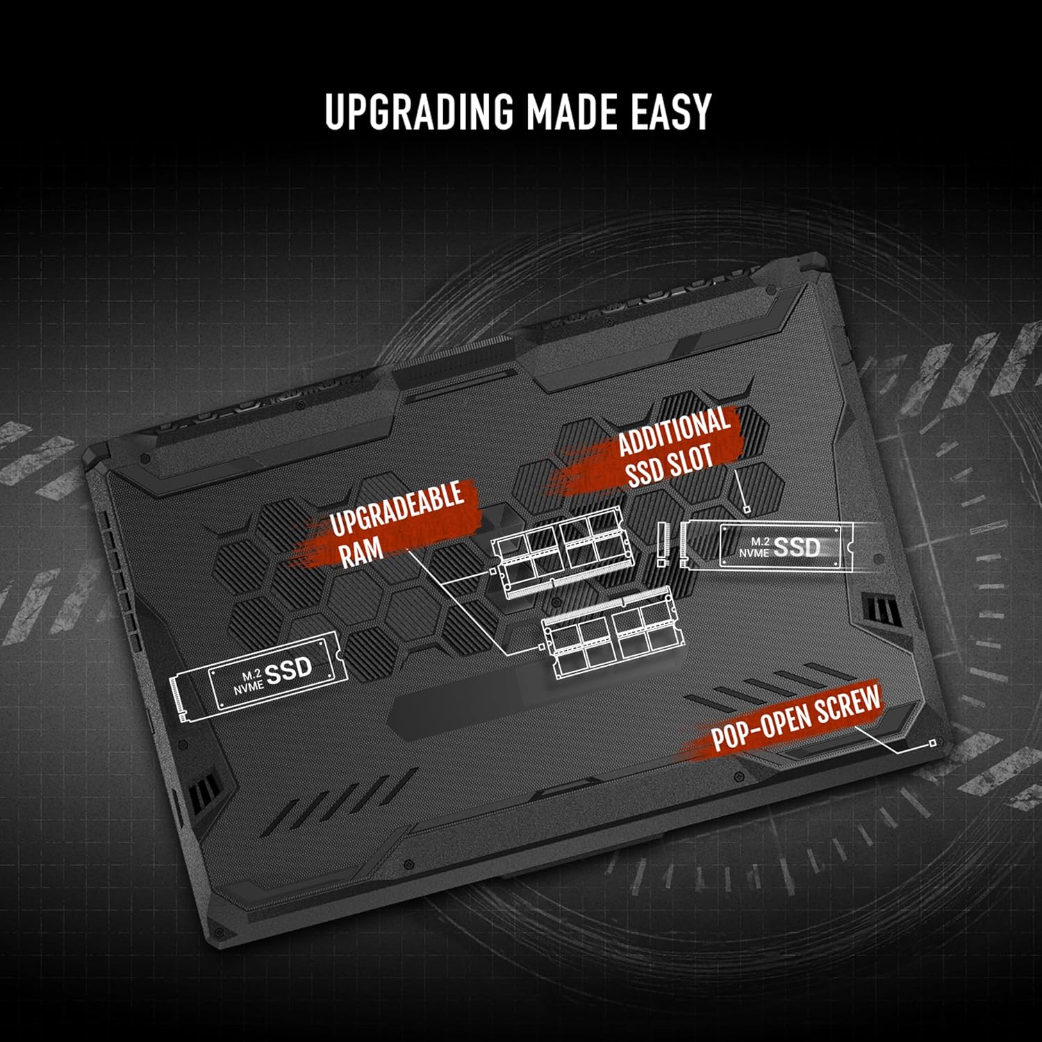 ASUS TUF Gaming A17 (2023) Gaming Laptop, 17.3” FHD 144Hz IPS-Level Display, NVIDIA® GeForce RTX™ 2050, AMD® Ryzen™ 5 7535HS, 86GB DDR5, 512GB PCIe Gen4 SSD, Wi-Fi 6, Windows 11, FA706NF-RS51 - Image 7